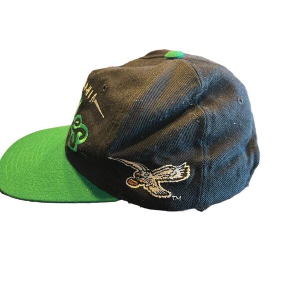 Philadelphia Eagles vintage 100% Wool snap back ball cap bubble letters NFL - Picture 2 of 8